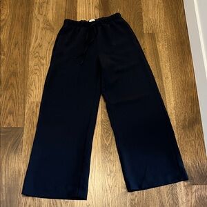 Aritzia lodge NAVY Wide-Leg Pants